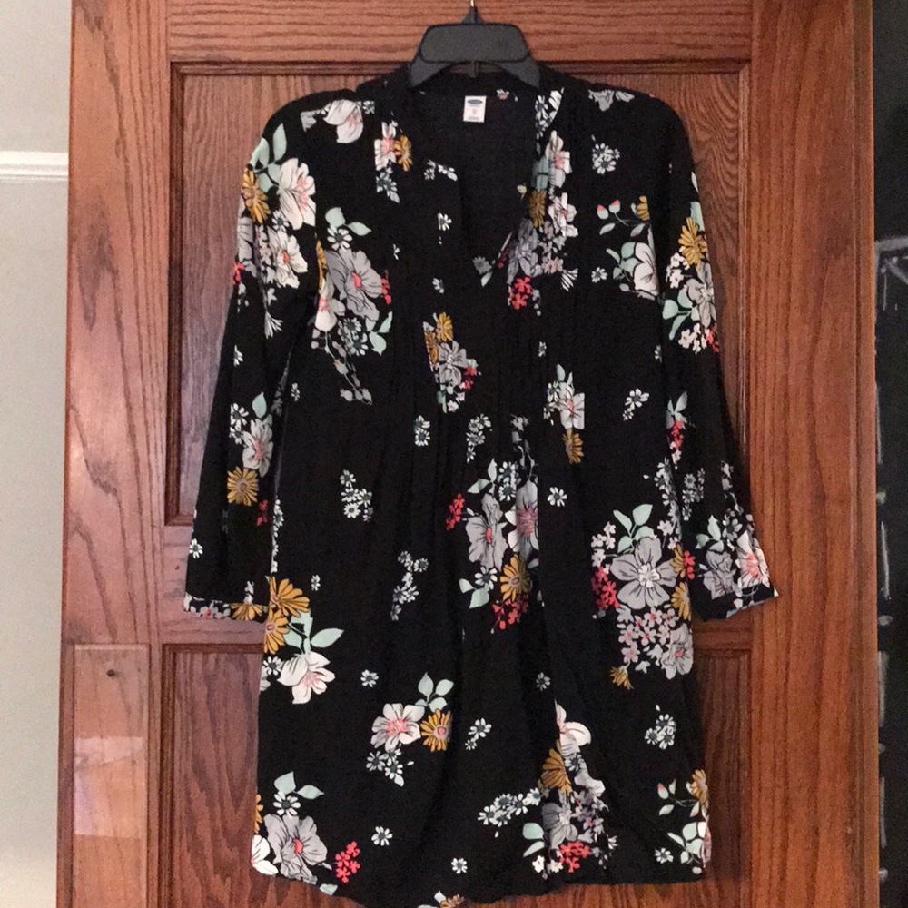 Patterned long sleeve dress